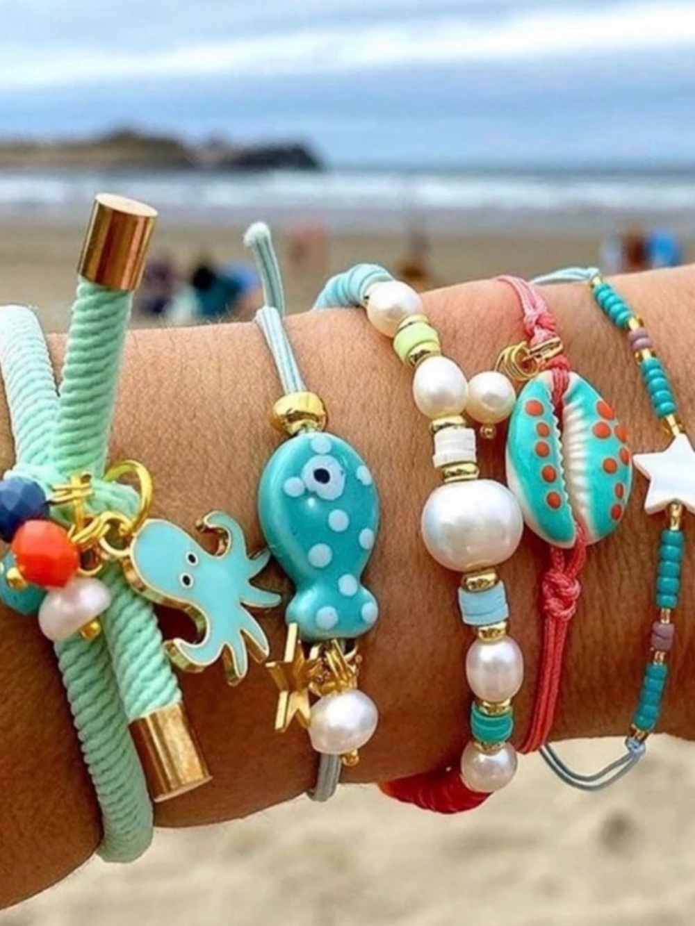 Multicolor Charm Bracelet Set - Fashion Jewelry - Picture 2 of 2